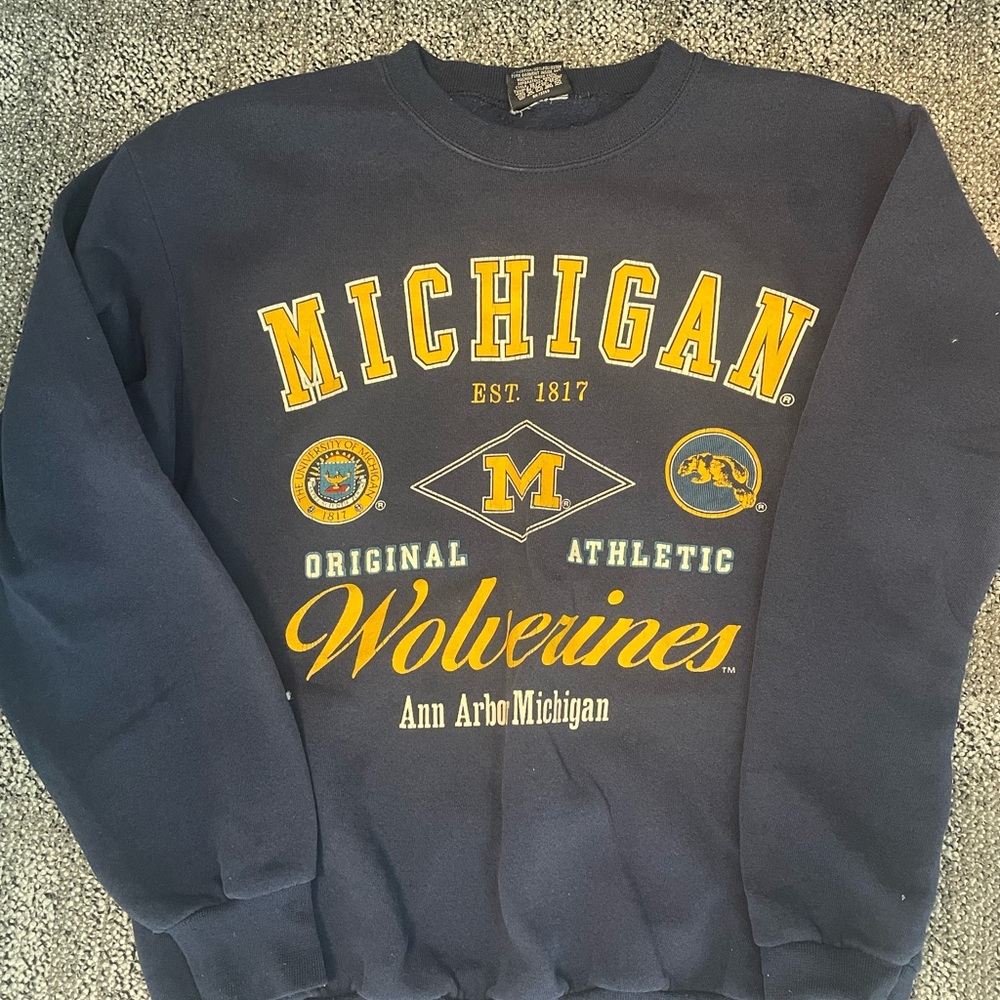 Vintage Michigan Wolverines Crewneck Sweater